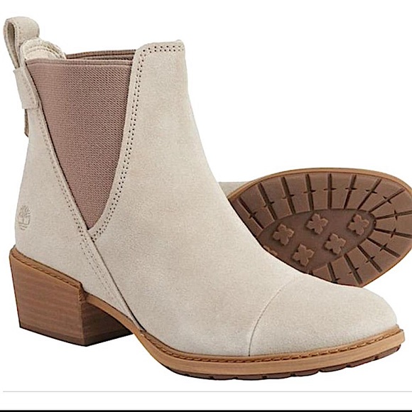 Timberland Women's Sutherlin Bay Slouch Chelsea Boot, Size: 7, Light Taupe Suede